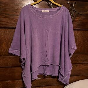 We the Free purple cropped flowy tee